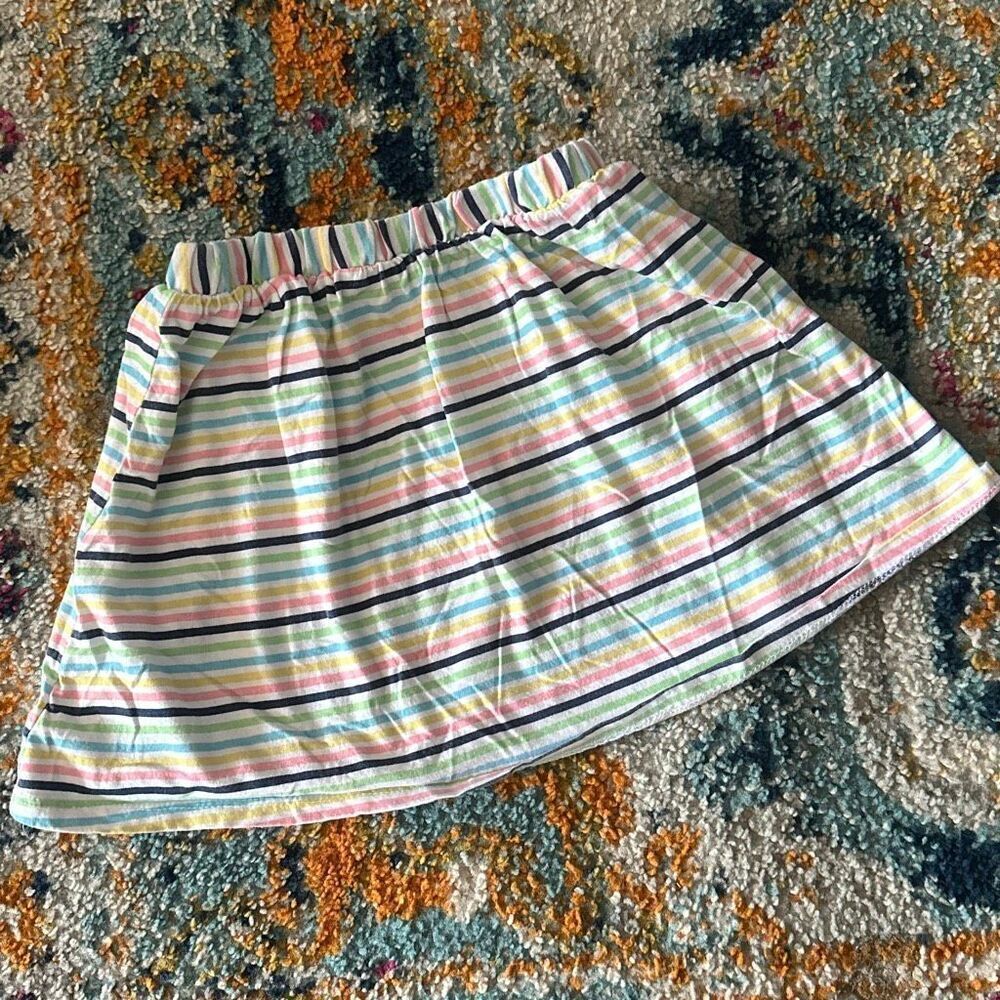 Freestyle Size 7 Girls blue pink and green striped skirt
